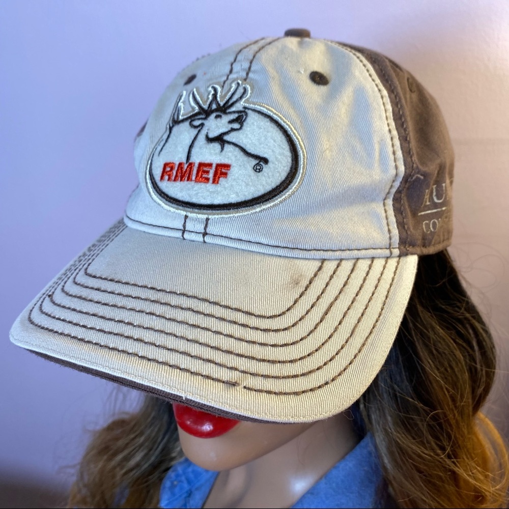 Ball Cap “RMEF Hunting is conservation” Brown - Picture 3 of 8